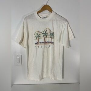 NOS Delta Pro Weight T Shirt Sz Large San Diego CA Short Sleeve Palm Trees